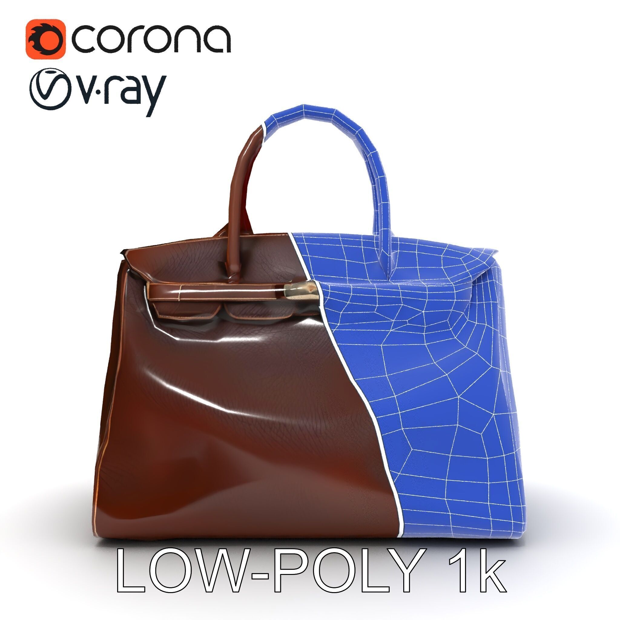 Luxury Handbag Model Pack for D Rendering and Games Low-poly 3D model_21