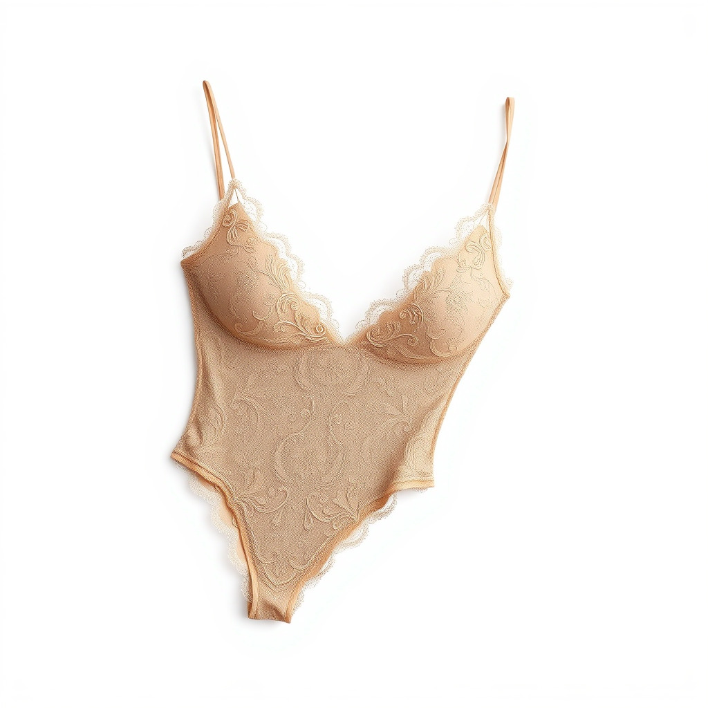 Lace Bodysuit Model Pack Intricate Design and Realistic Text... Low-poly 3D model_4