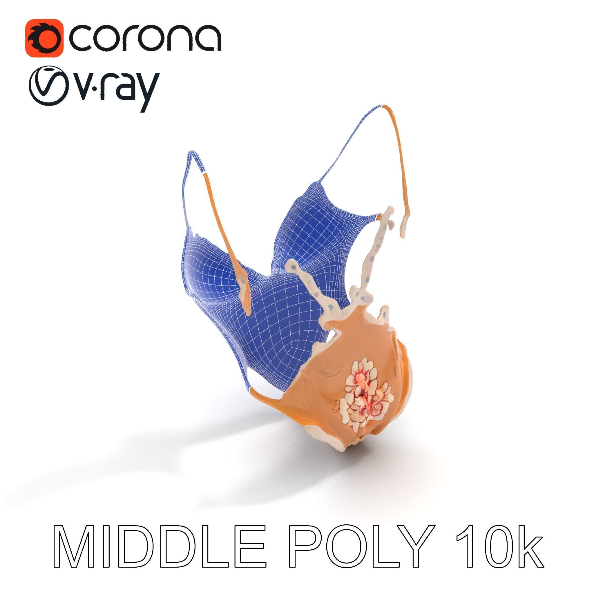 Lace Bodysuit Model Pack Intricate Design and Realistic Text... Low-poly 3D model_32