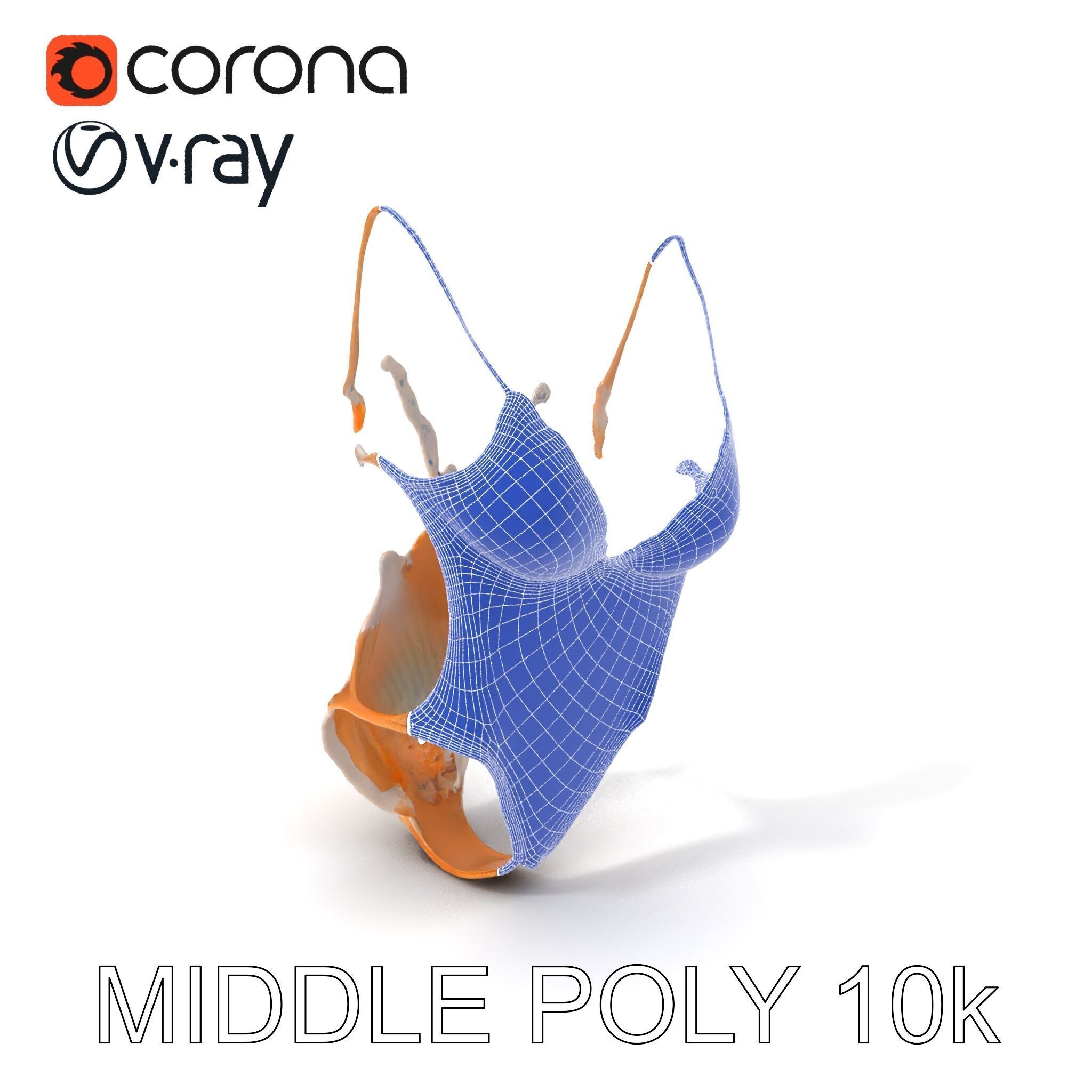 Lace Bodysuit Model Pack Intricate Design and Realistic Text... Low-poly 3D model_23