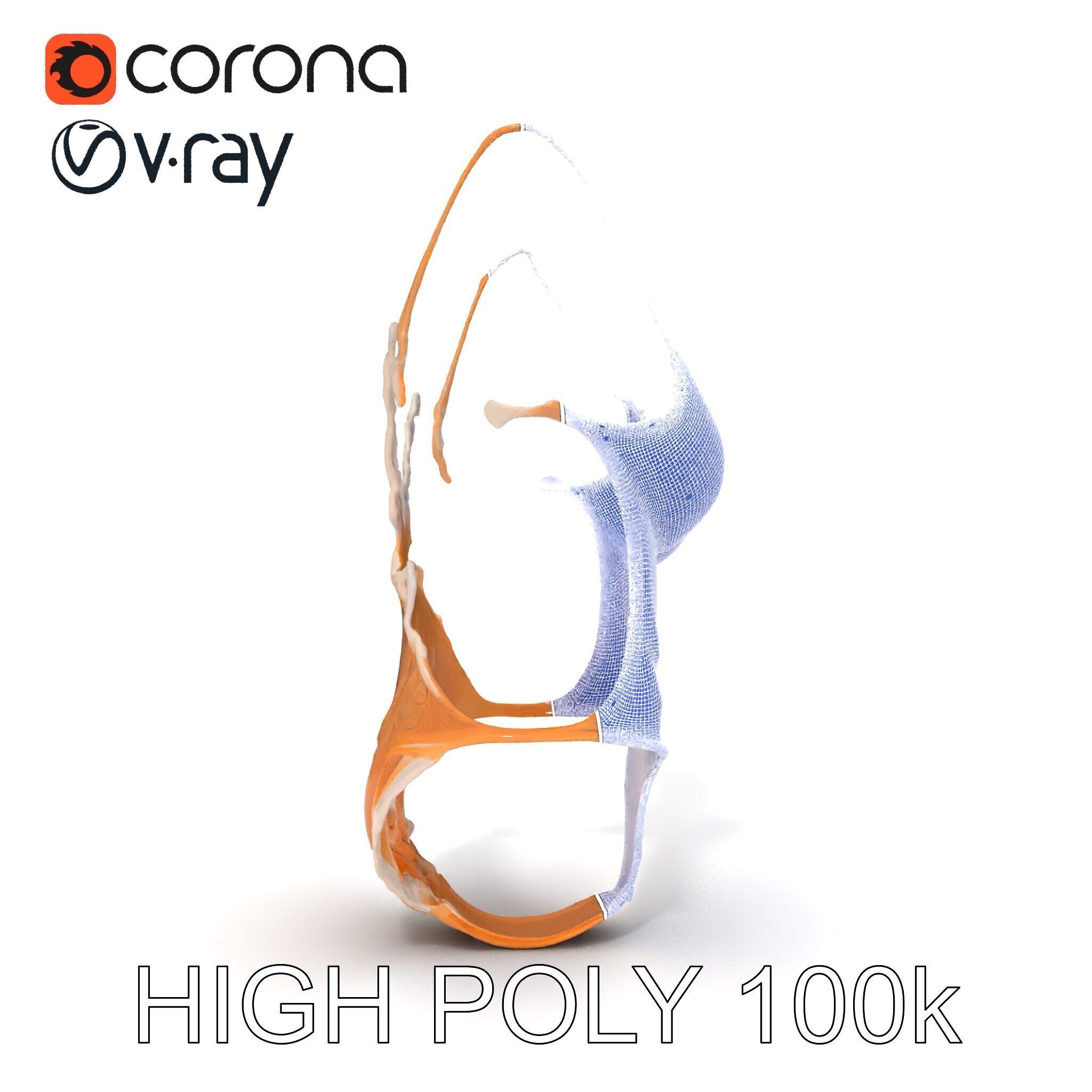 Lace Bodysuit Model Pack Intricate Design and Realistic Text... Low-poly 3D model_31