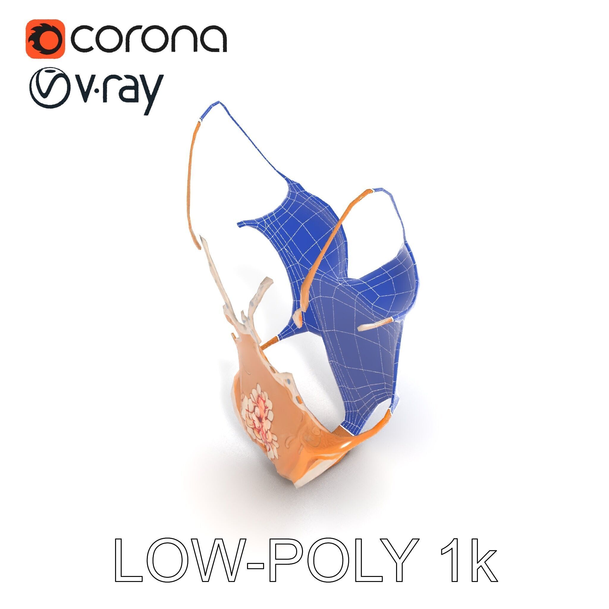 Lace Bodysuit Model Pack Intricate Design and Realistic Text... Low-poly 3D model_27