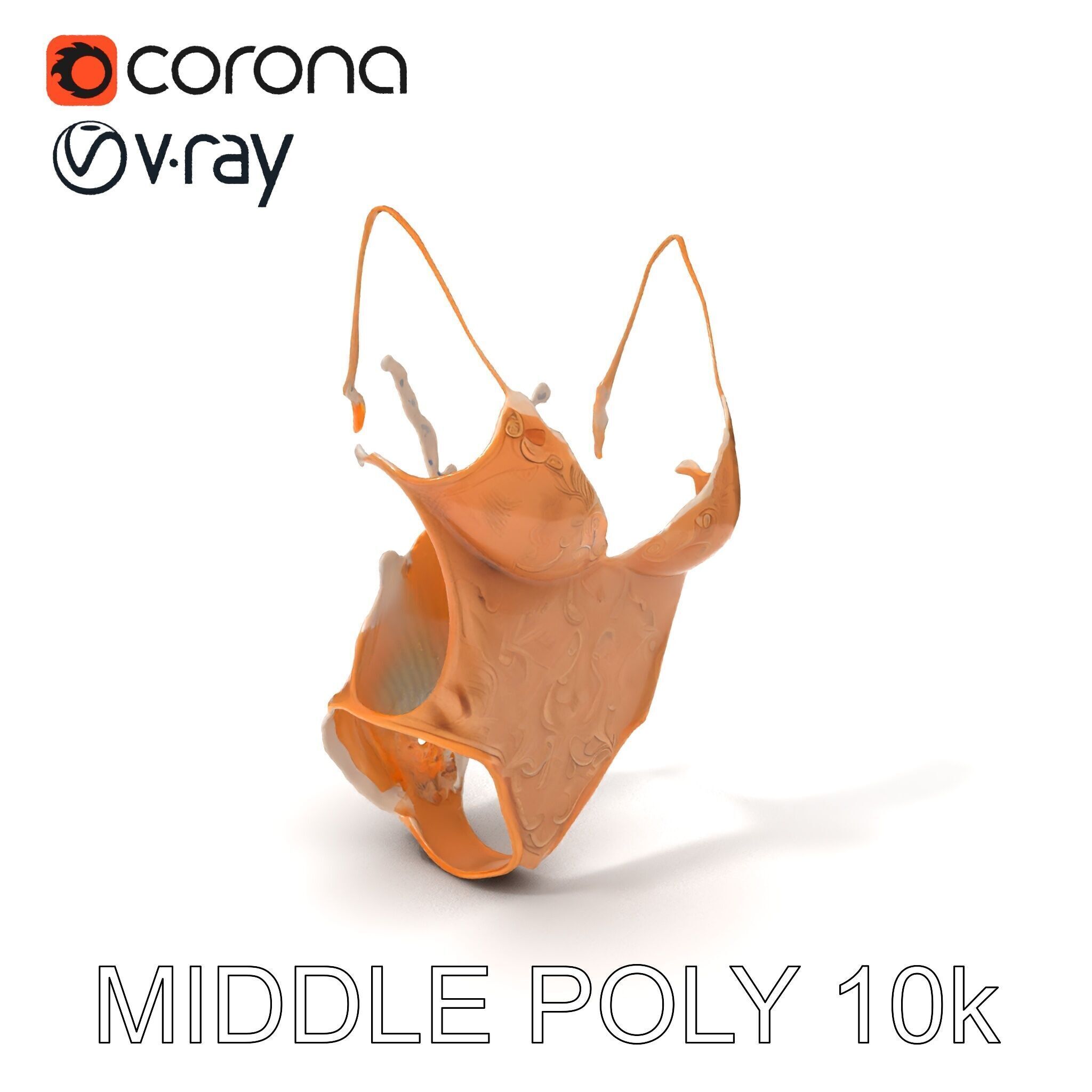 Lace Bodysuit Model Pack Intricate Design and Realistic Text... Low-poly 3D model_8