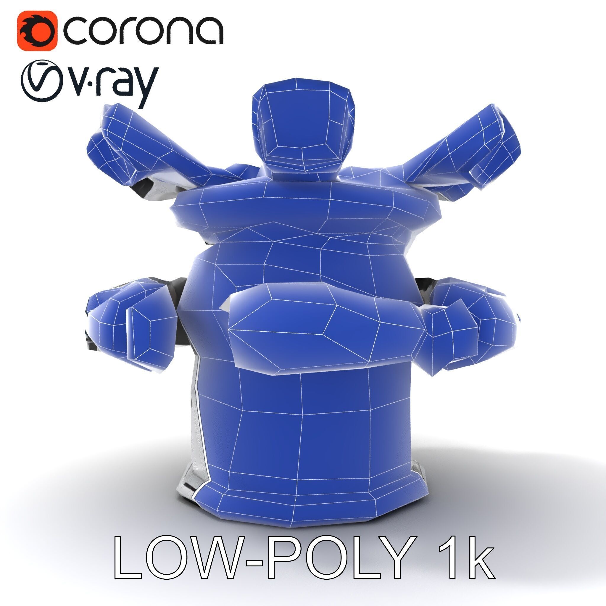 Futuristic Surveillance Turret Model Pack Low-poly 3D model_25