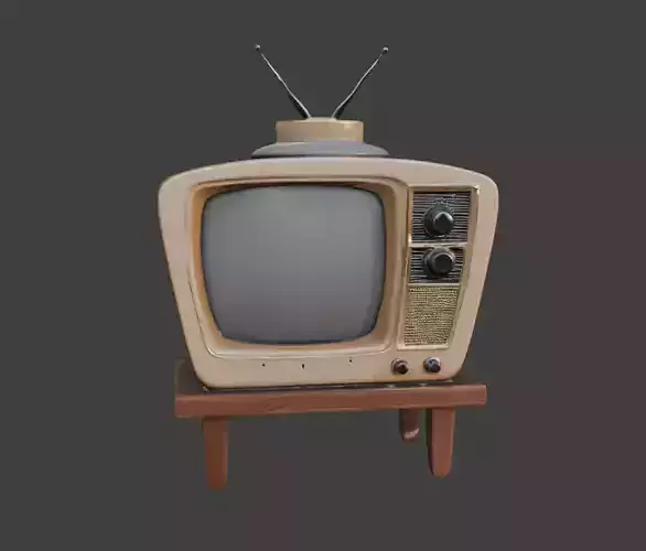 TV  Game-Ready 3D Model with PBR Textures