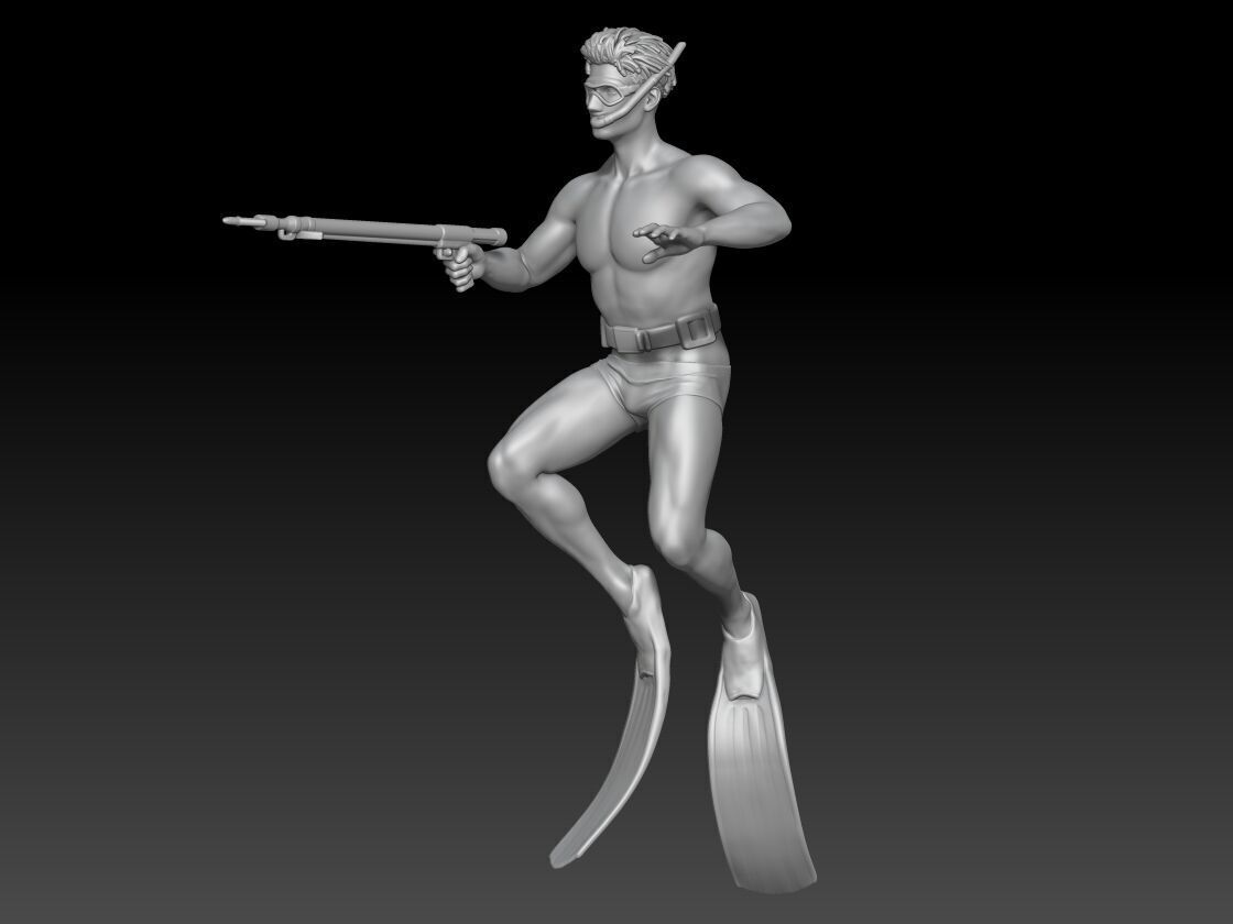 snorkeling 2025 boy 3 3D print model_1