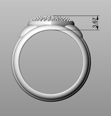 Ring HEART 3D print model_7