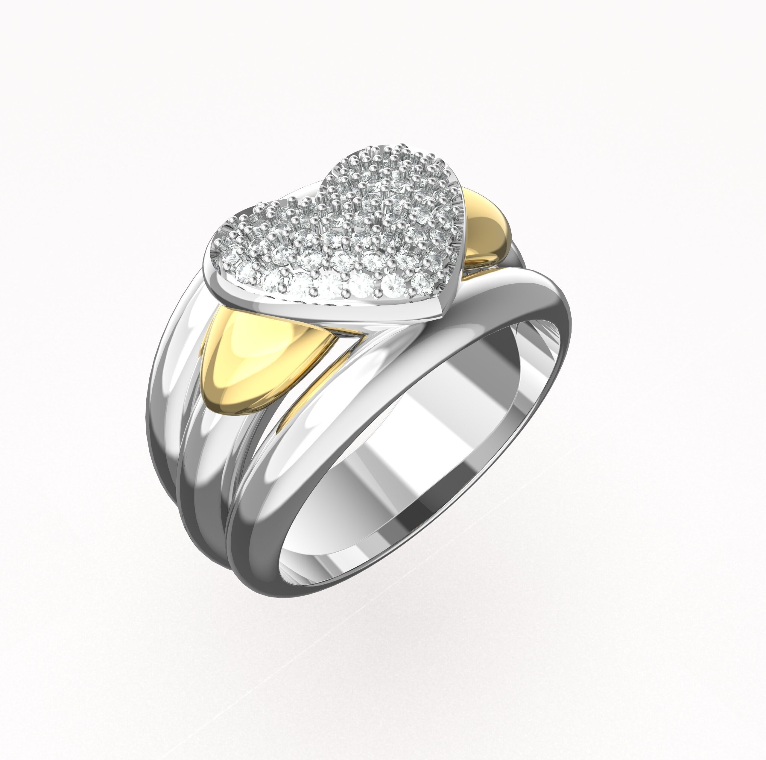 Ring HEART 3D print model_26