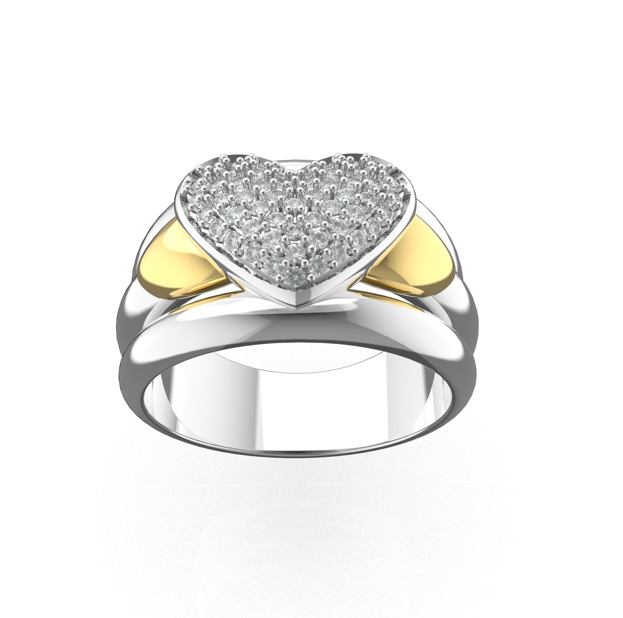 Ring HEART 3D print model_21