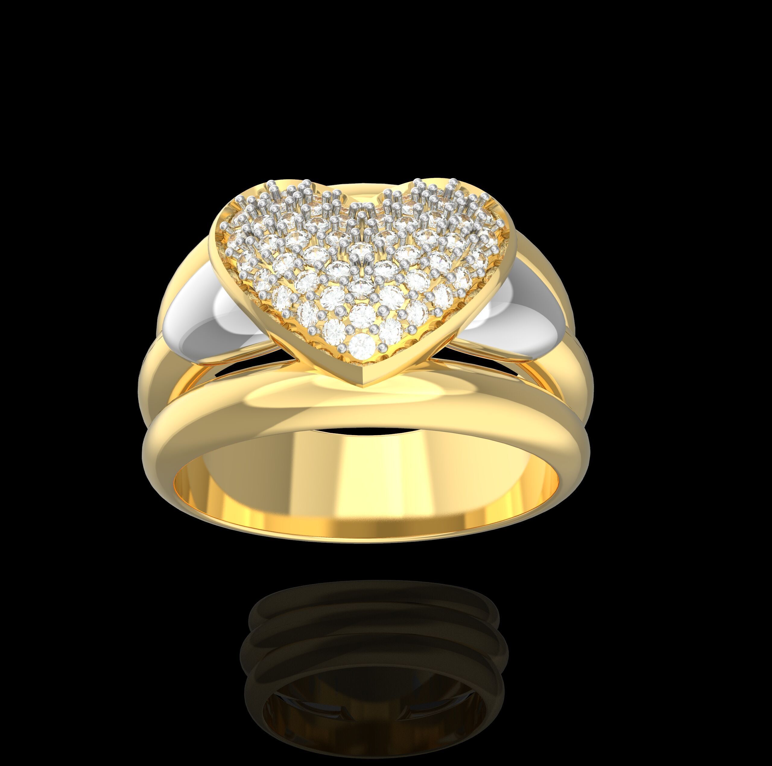 Ring HEART 3D print model_22