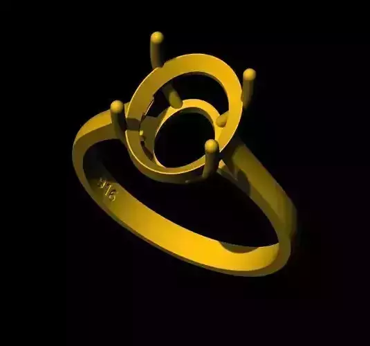 oval stone ring 3dm file