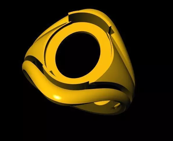 oval stone ring 3dm file 3D print model_0