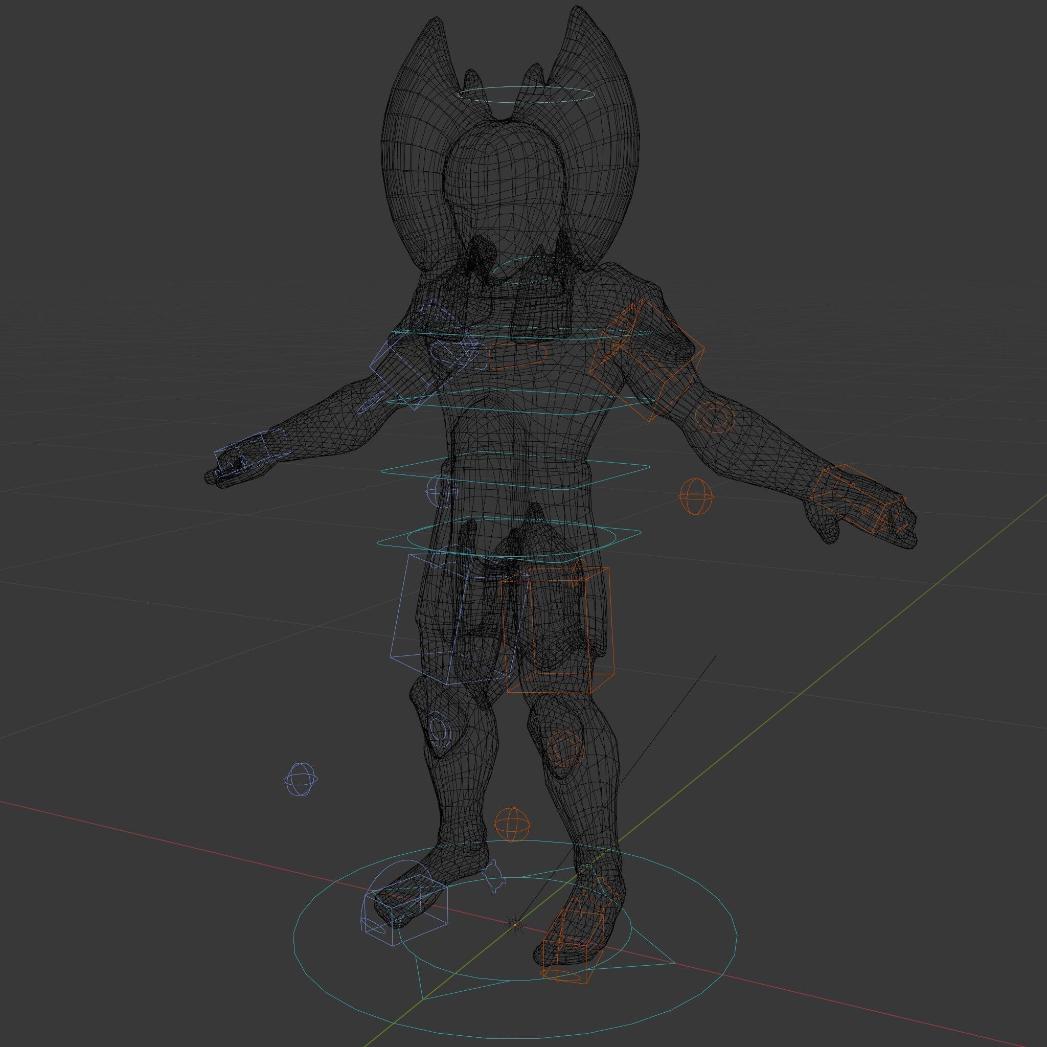 Ancient Egyptian Warrior D Model with Golden Armor Low-poly 3D model_30