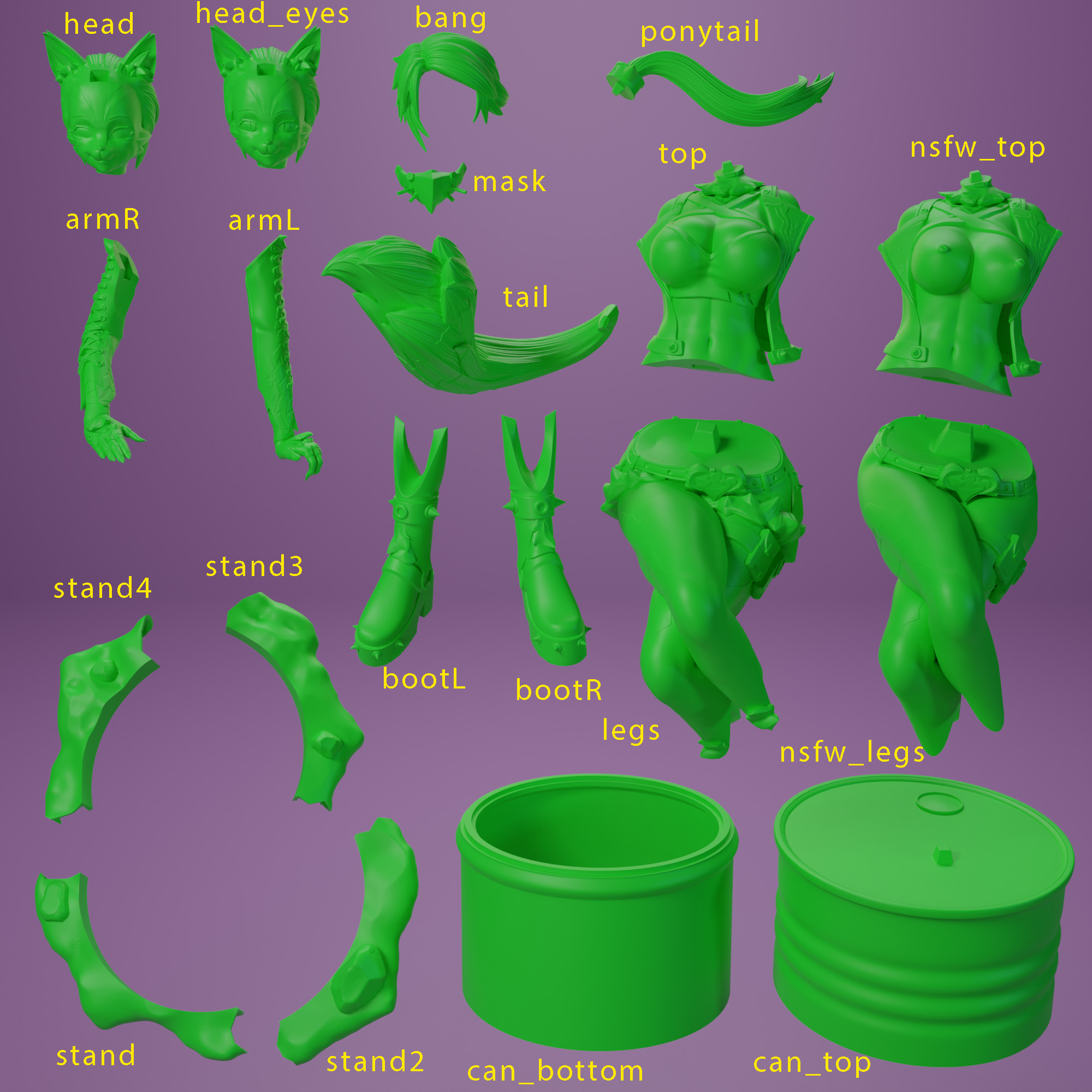 Pulchra from Zenless Zone Zero 3D print model_17