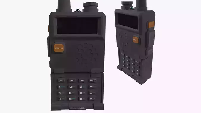 Portable Radio Low-poly 3D model
