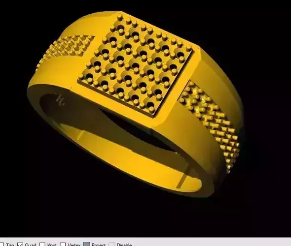 men diamond ring 3dm file 3D print model