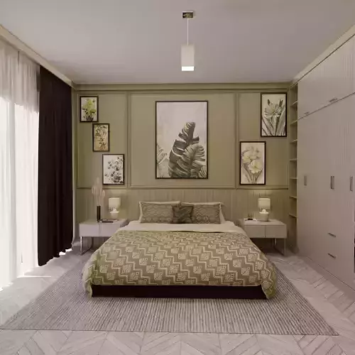 Modern and Elegant Bedroom Interior 