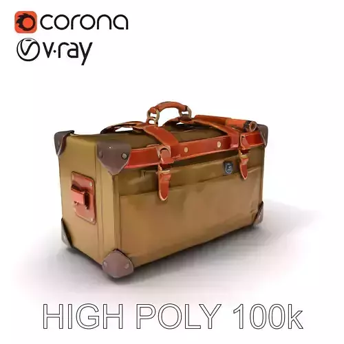Vintage Traveler Suitcase Model Pack Low-poly 3D model