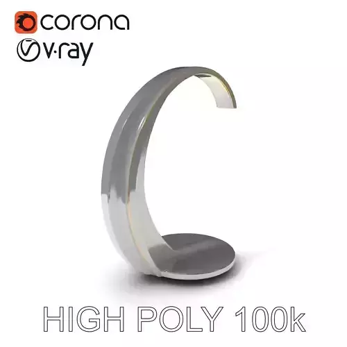 Modern Curved LED Desk Lamp Model Pack