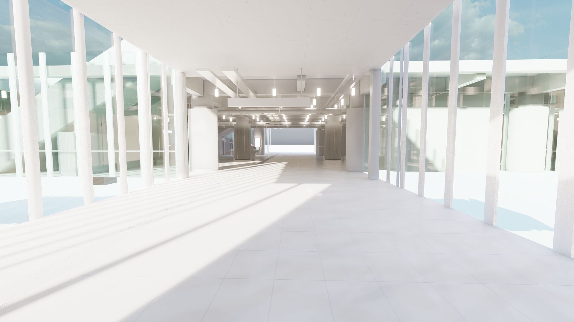 MODERN FICTIONAL METRO STATION 3D model_36