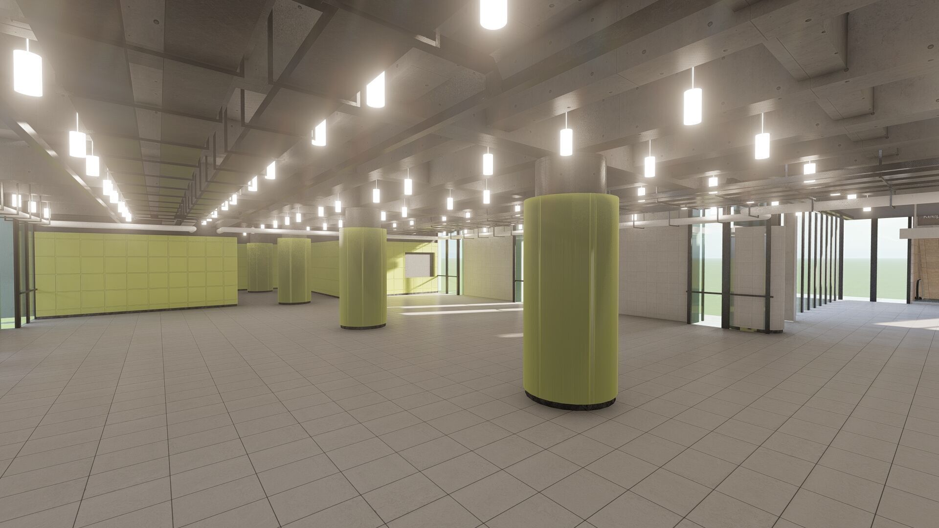 MODERN FICTIONAL METRO STATION 3D model_7