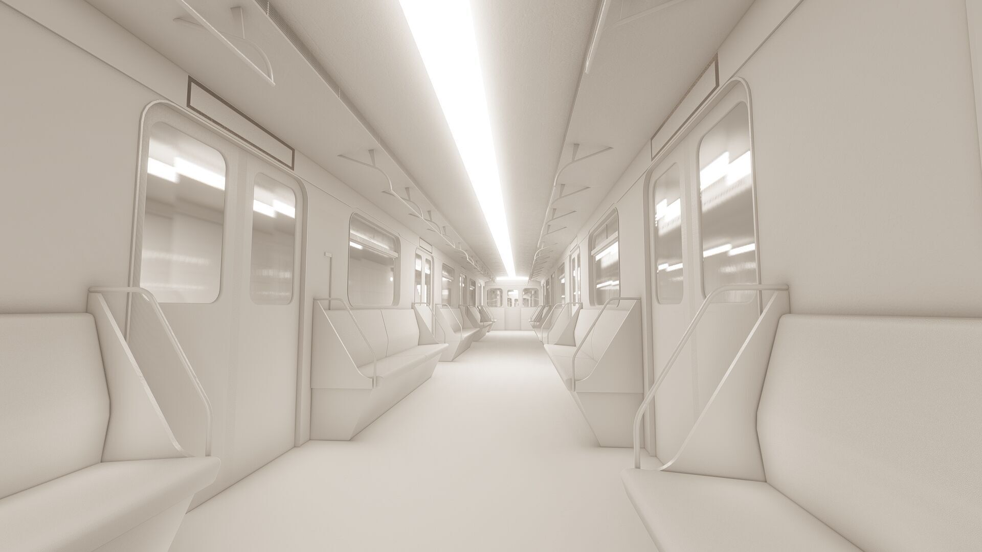 MODERN FICTIONAL METRO STATION 3D model_34