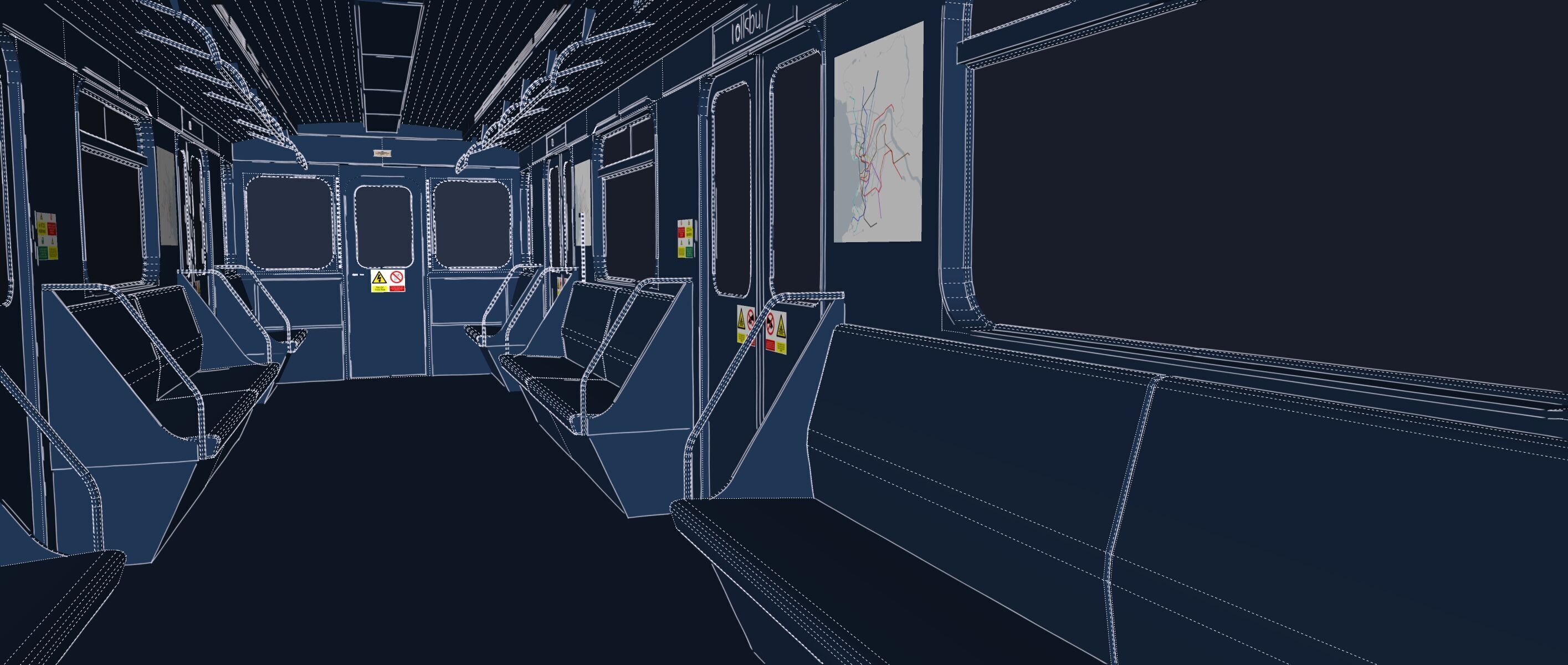 MODERN FICTIONAL METRO STATION 3D model_44