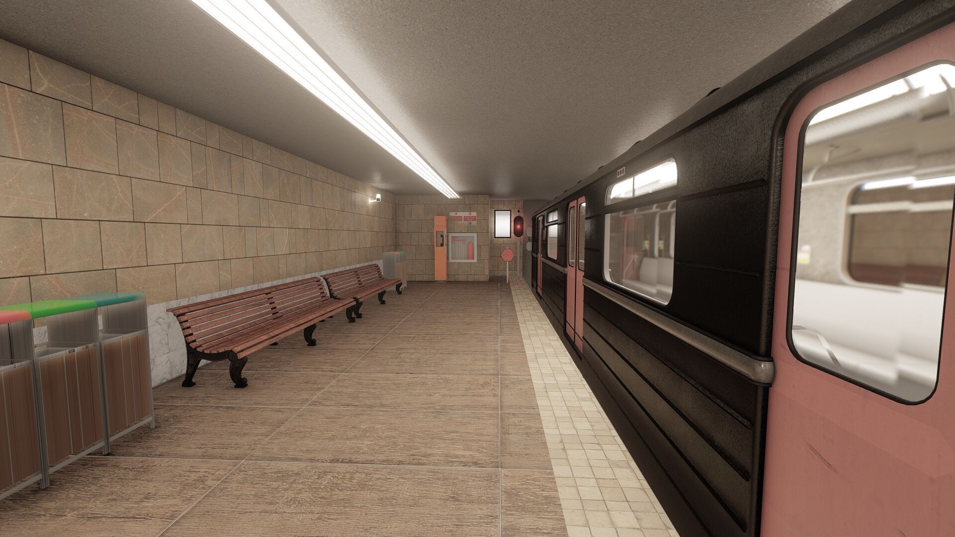 MODERN FICTIONAL METRO STATION 3D model_22