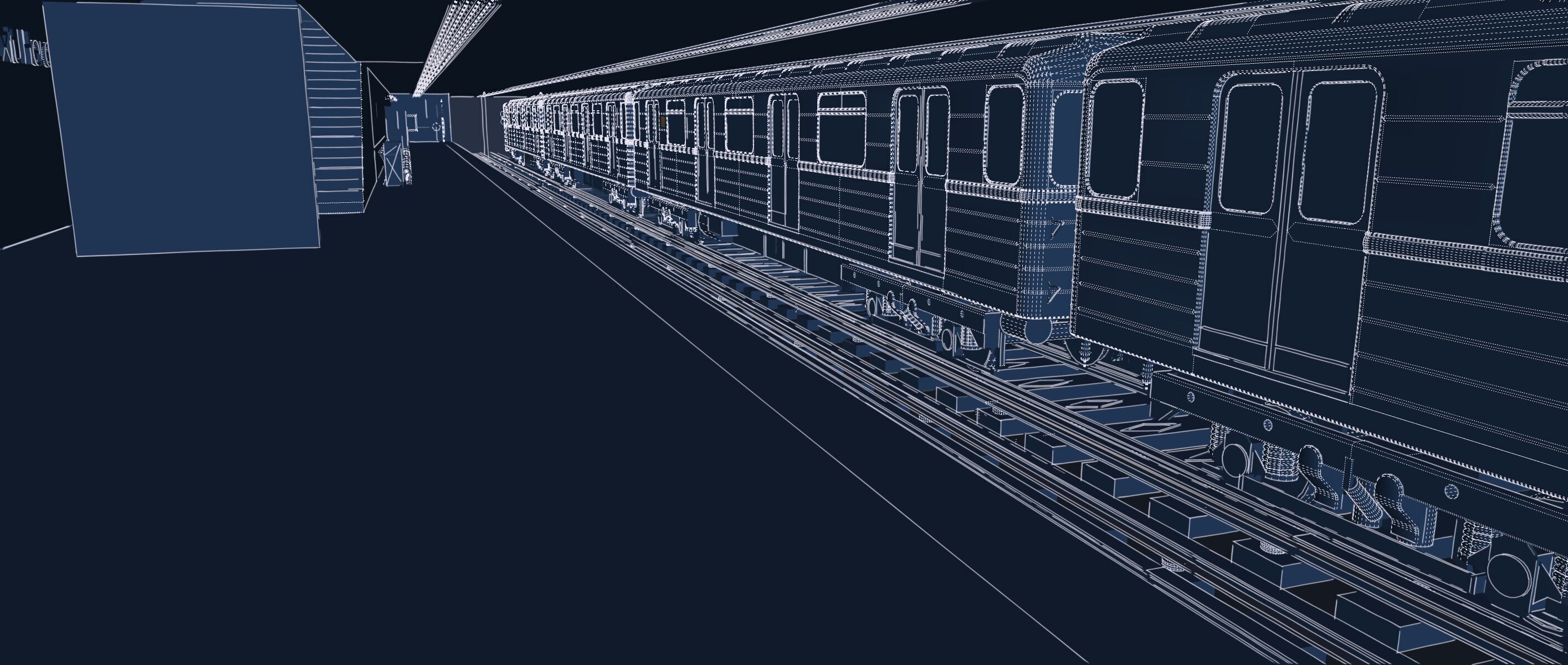 MODERN FICTIONAL METRO STATION 3D model_43