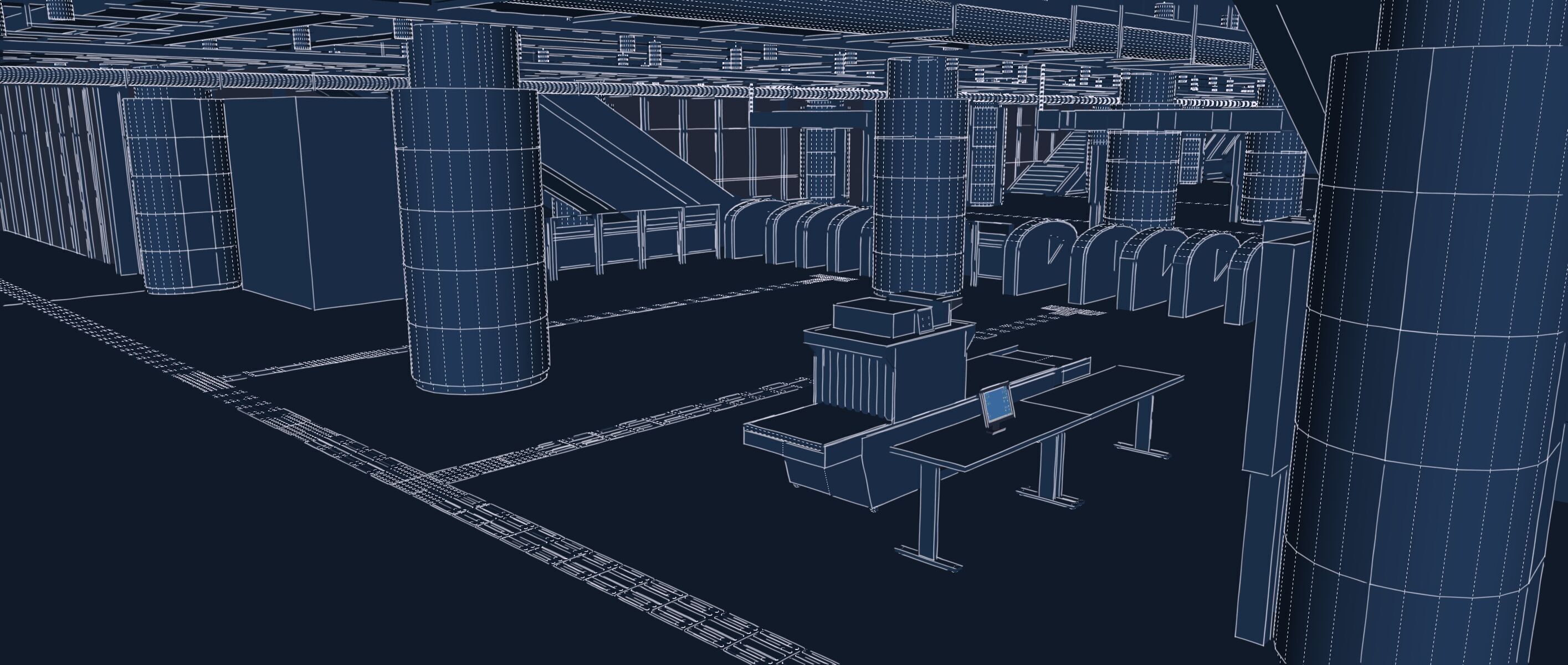MODERN FICTIONAL METRO STATION 3D model_42