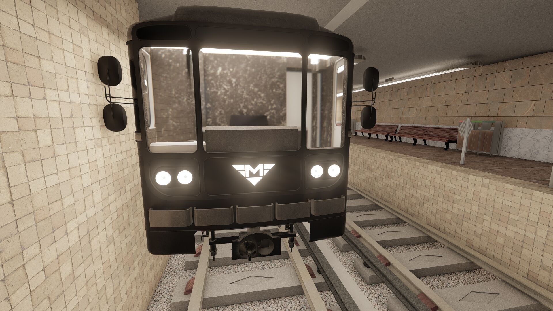 MODERN FICTIONAL METRO STATION 3D model_28