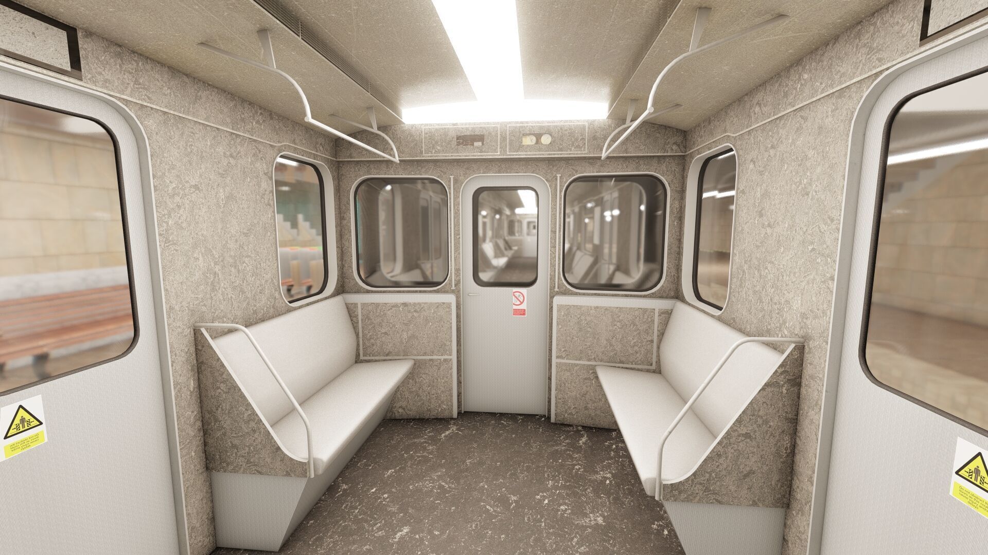 MODERN FICTIONAL METRO STATION 3D model_27