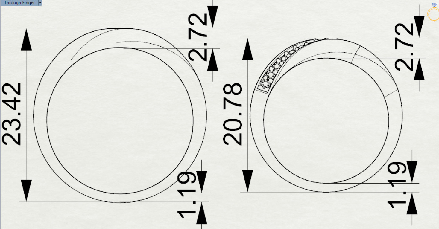 wedding couple ring cr0044 3D print model_20