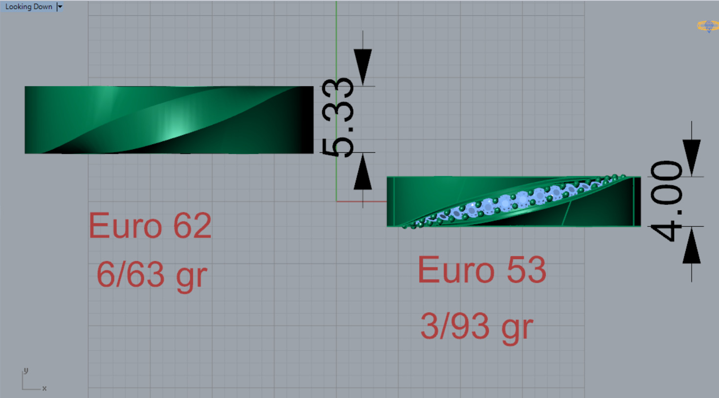 wedding couple ring cr0044 3D print model_10