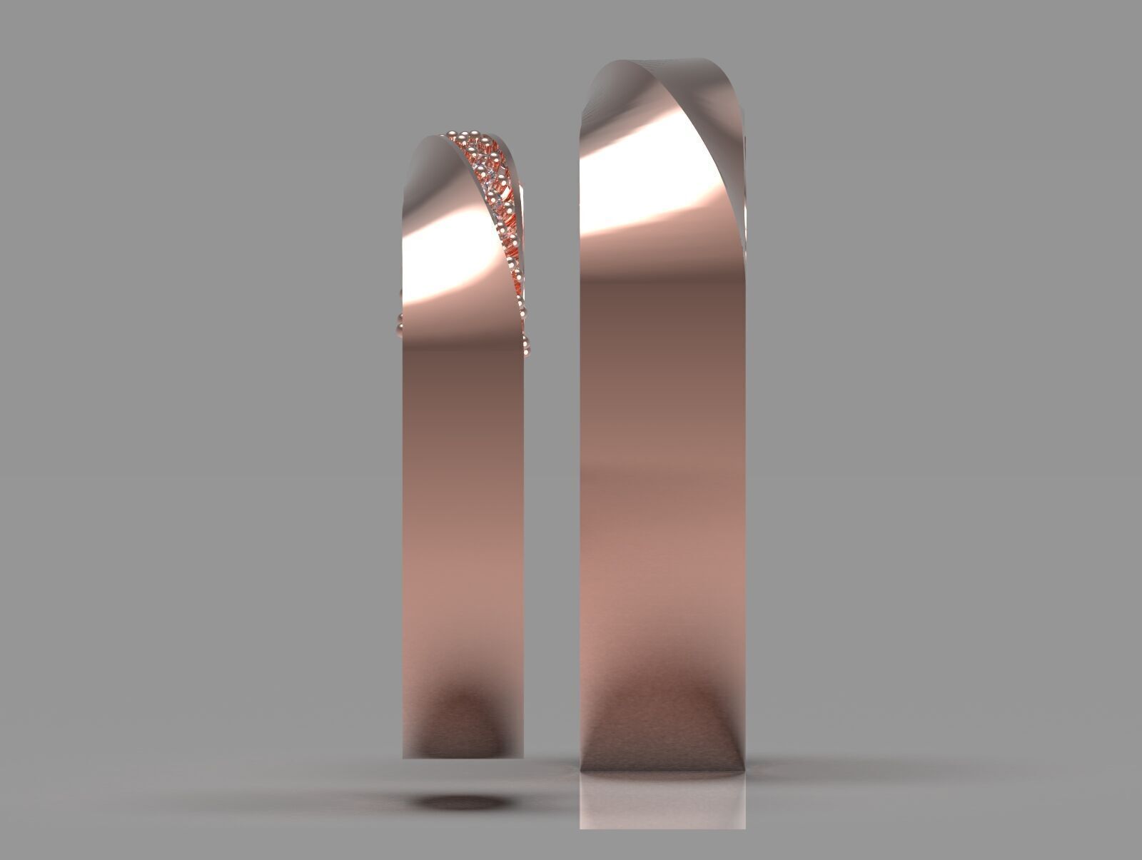 wedding couple ring cr0044 3D print model_2