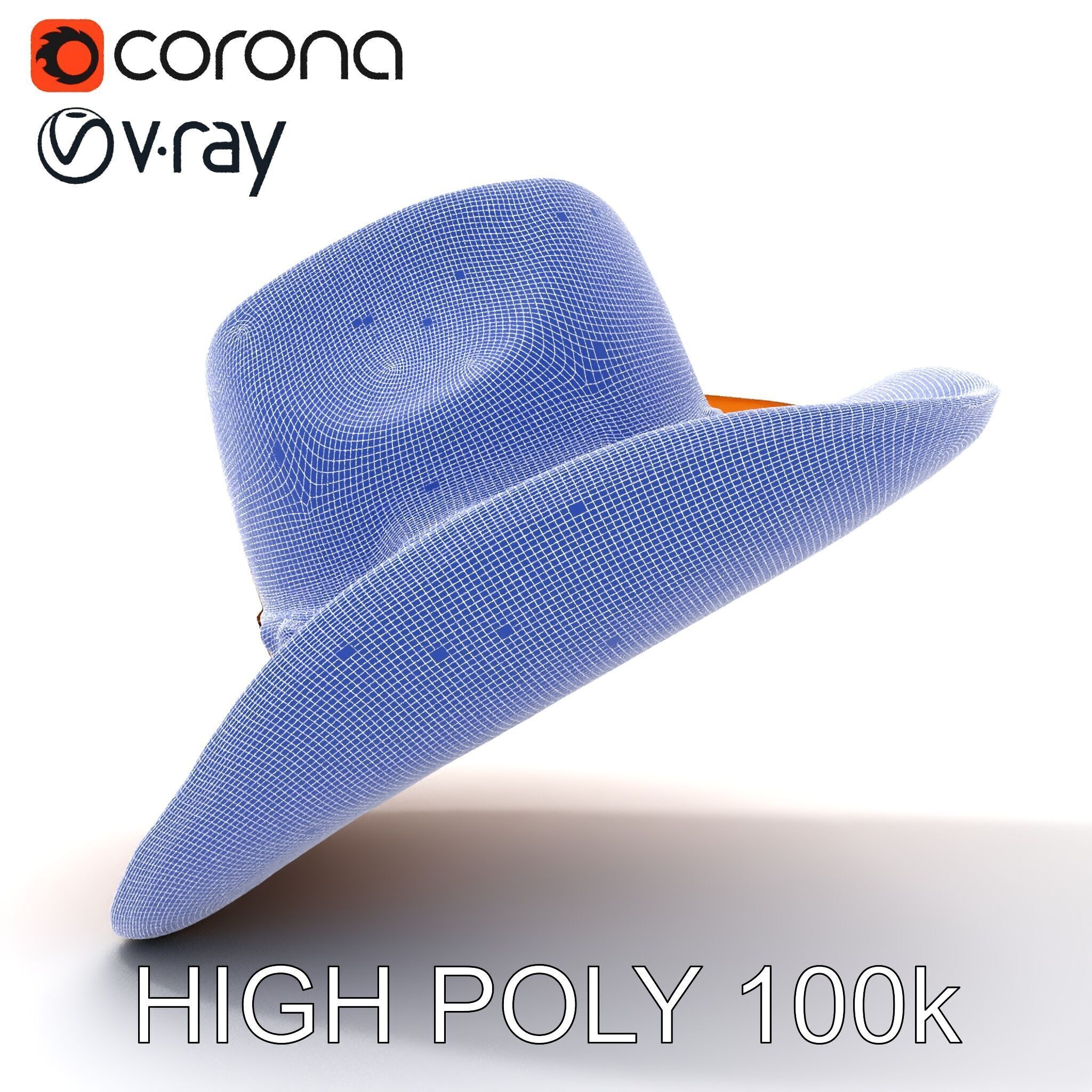 Cowboy Hat D Model Pack Low-poly 3D model_11