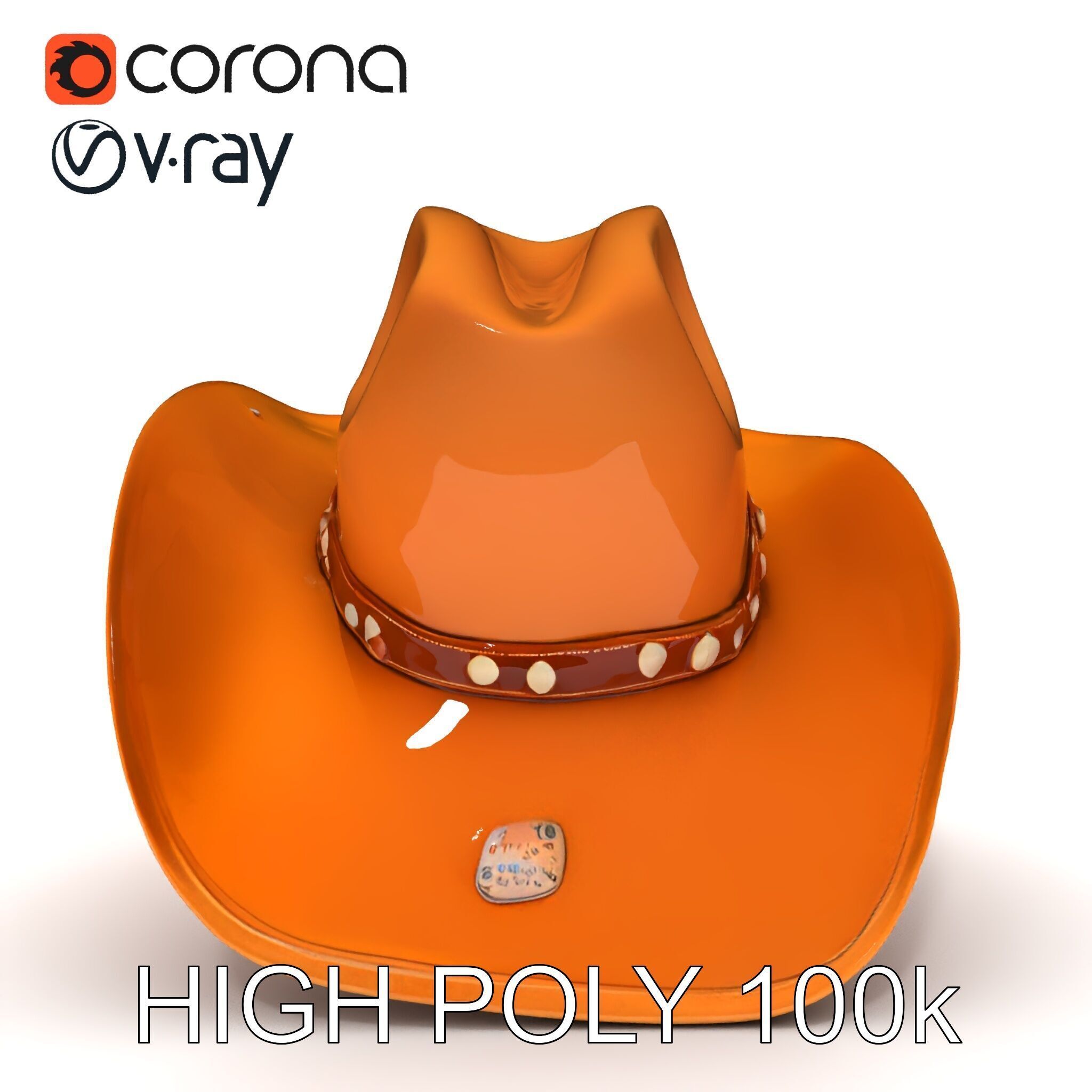 Cowboy Hat D Model Pack Low-poly 3D model_8