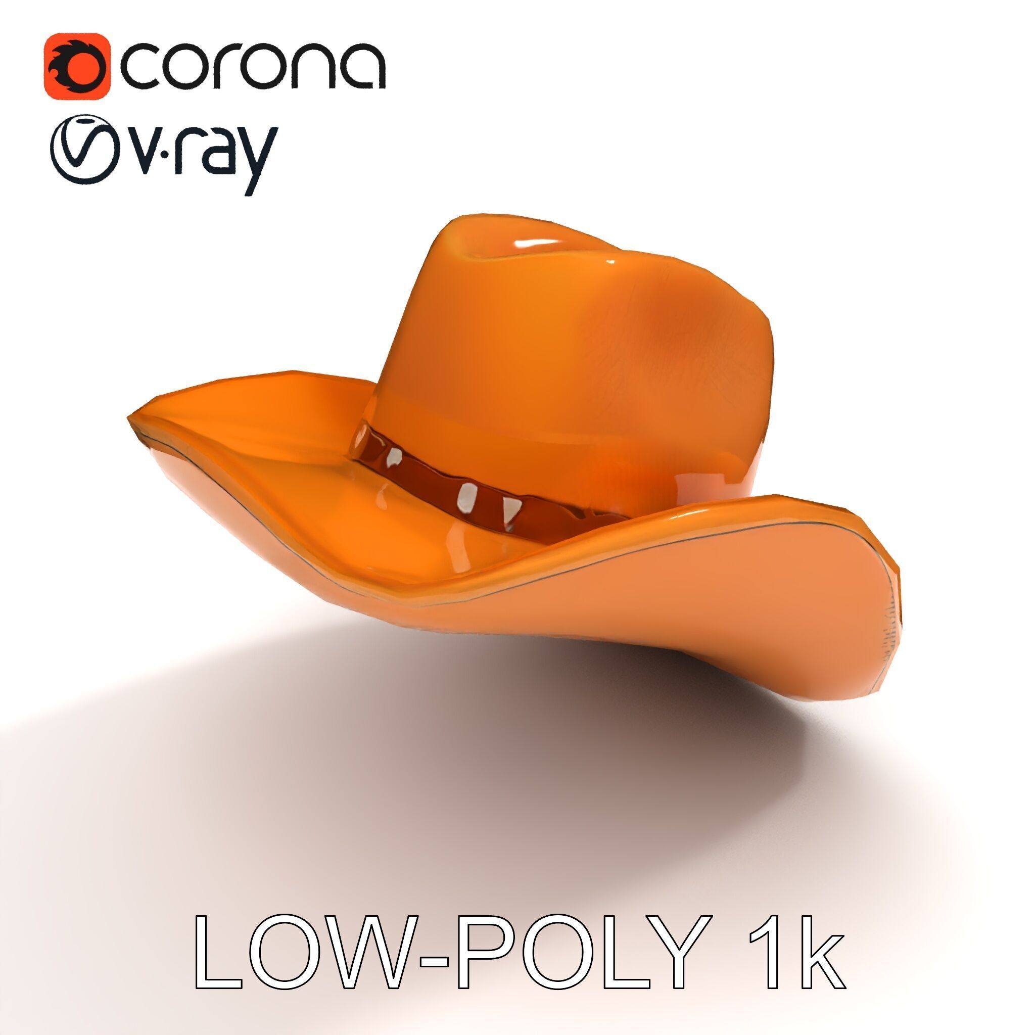 Cowboy Hat D Model Pack Low-poly 3D model_7