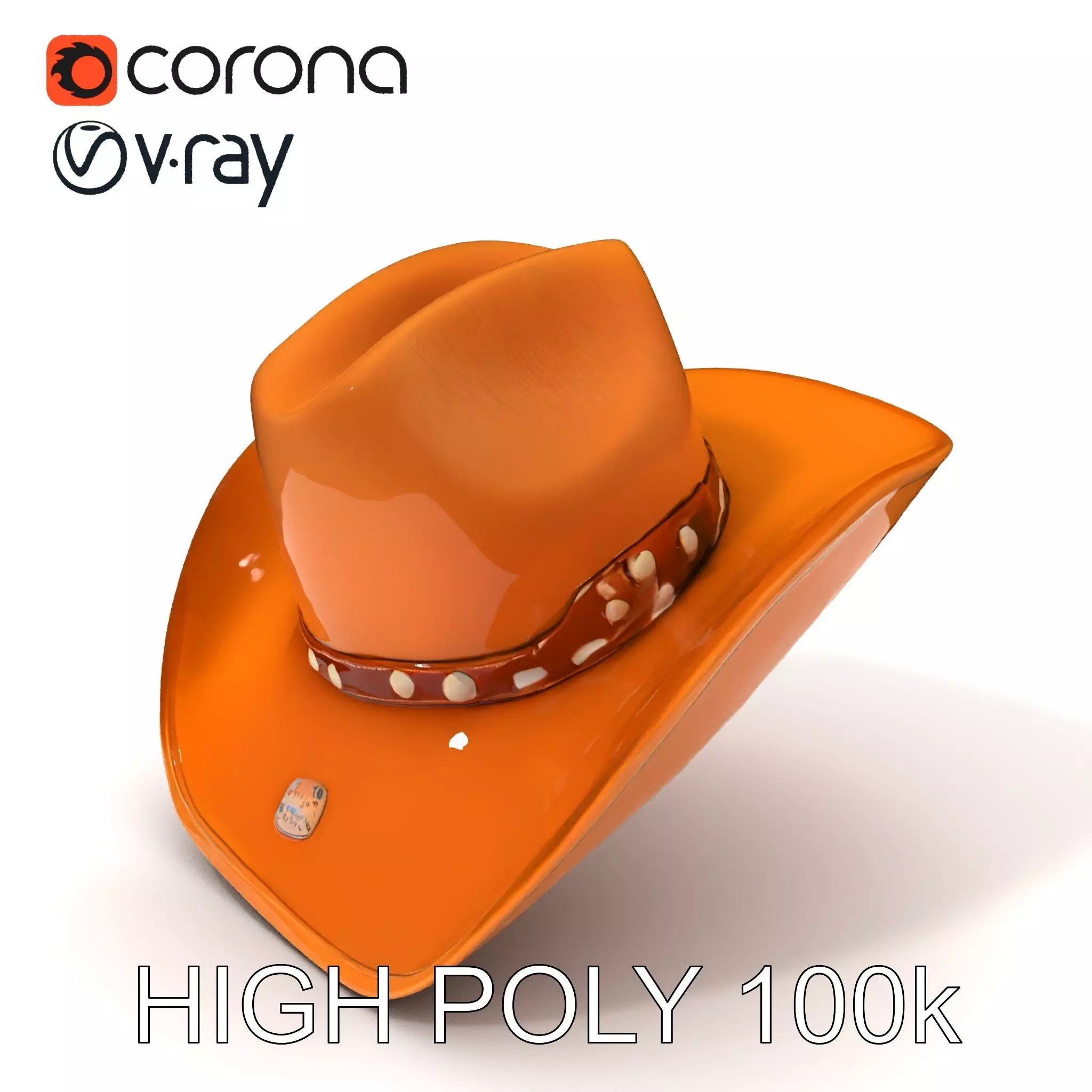 Cowboy Hat D Model Pack Low-poly 3D model_0