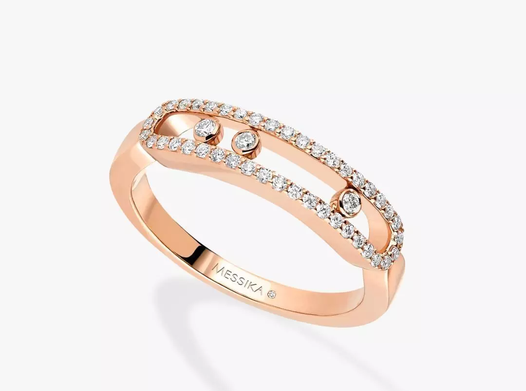 Messika Ring Gold 3D print model_0