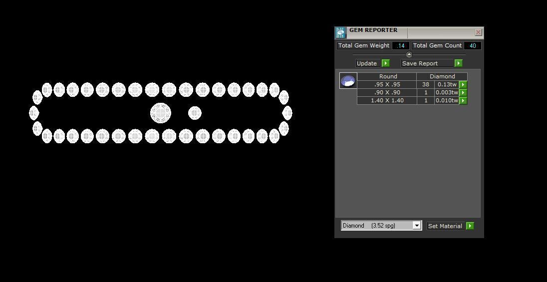 Messika Ring Gold 3D print model_3