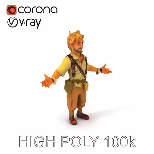 Adventurer Character Model  Fully Rigged Game Ready