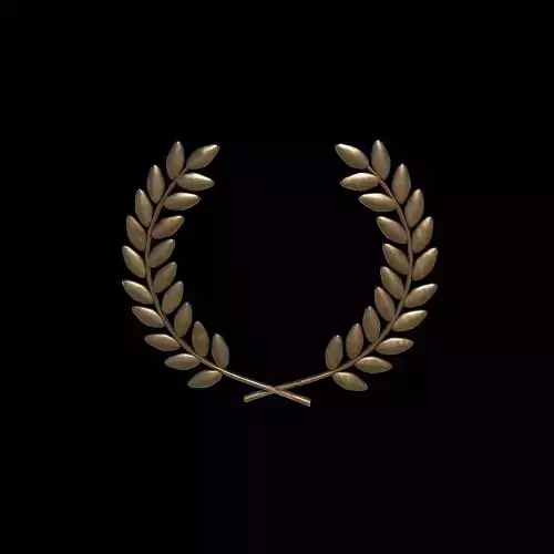 Golden laurel wreath 3D model