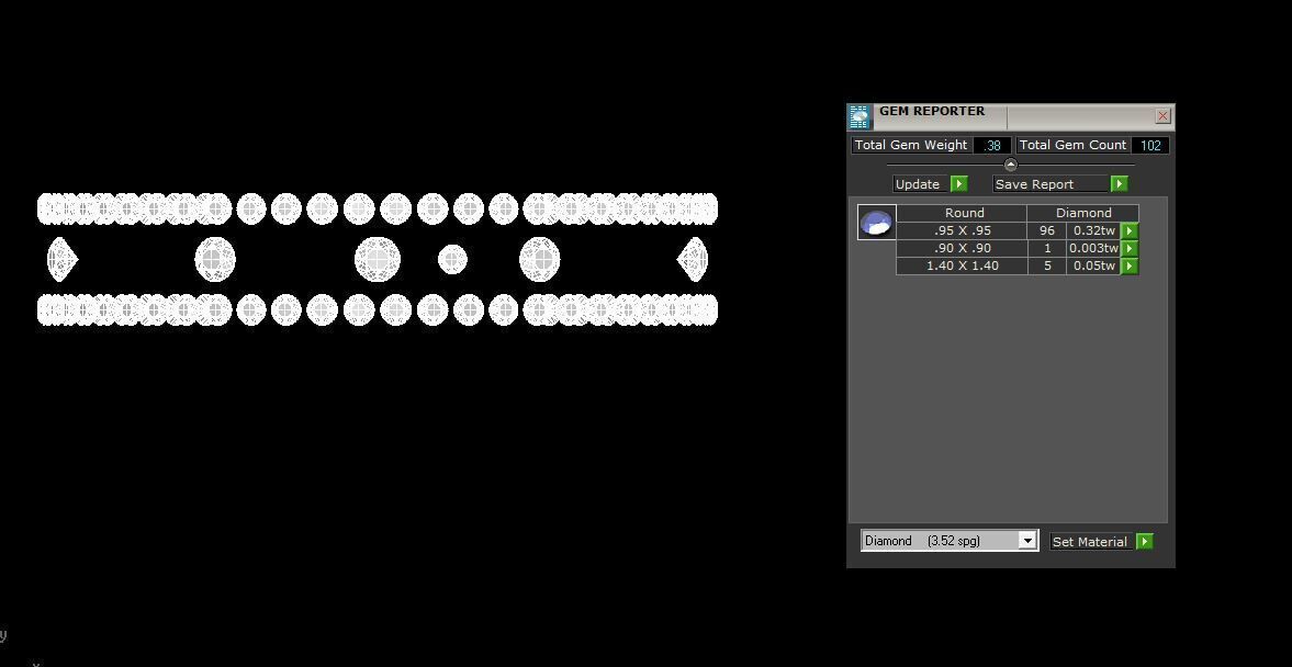 Messika Ring Gold 3D print model_2