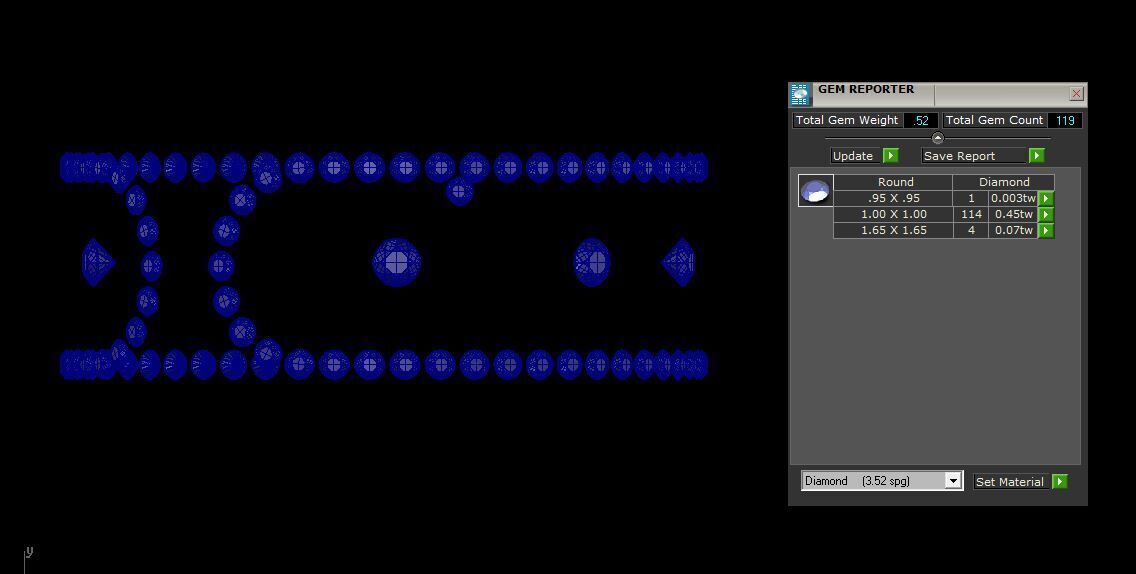 Messika Ring Gold 3D print model_2