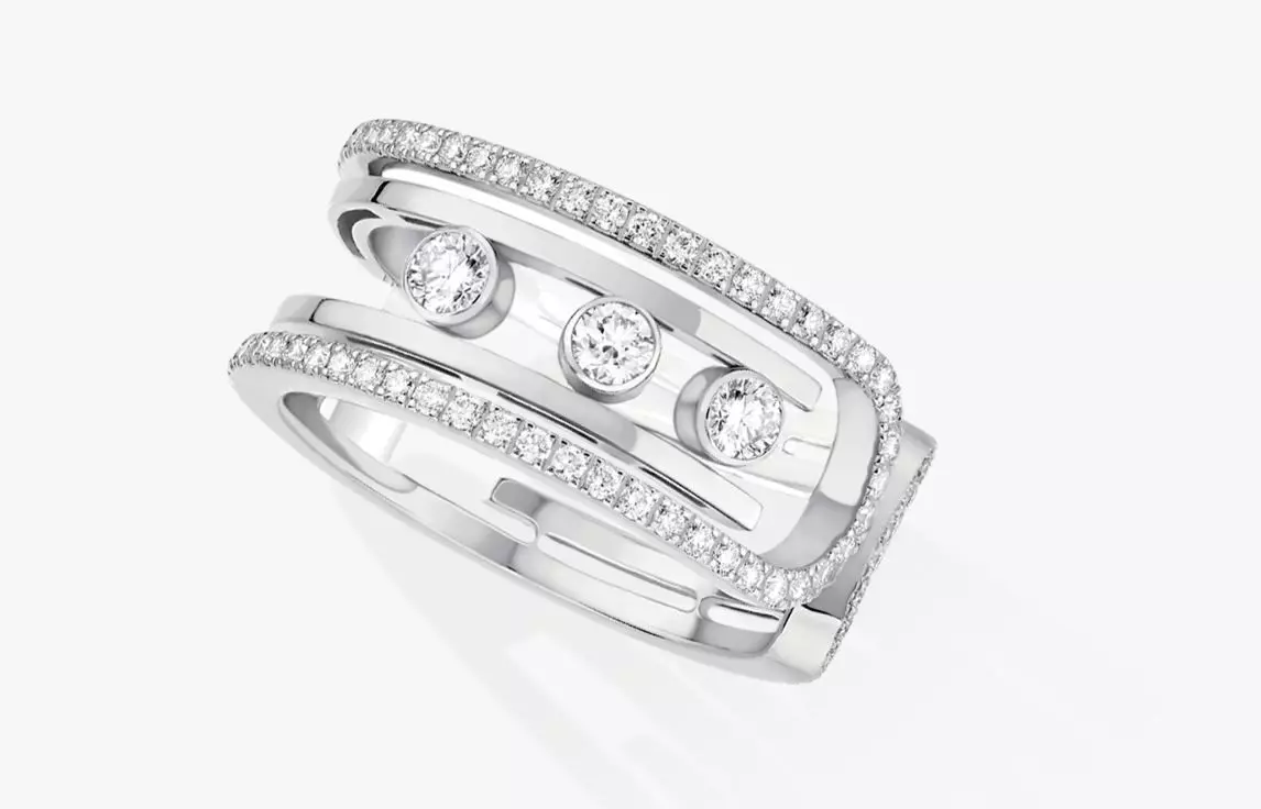 Messika Ring Gold 3D print model_0