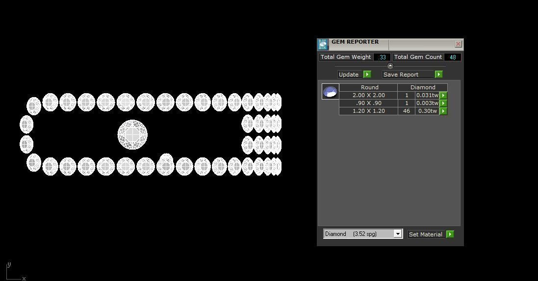 Messika Ring Gold 3D print model_1