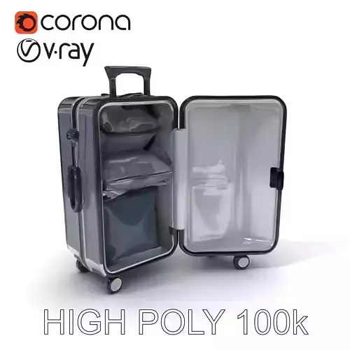 Realistic Suitcase Model Pack with Detailed Interior