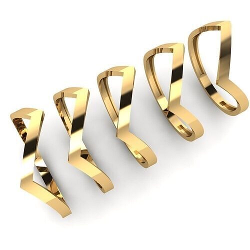 Gold Ring Jewelry  Ring stl 3dm 3dprintmodel 3D print model