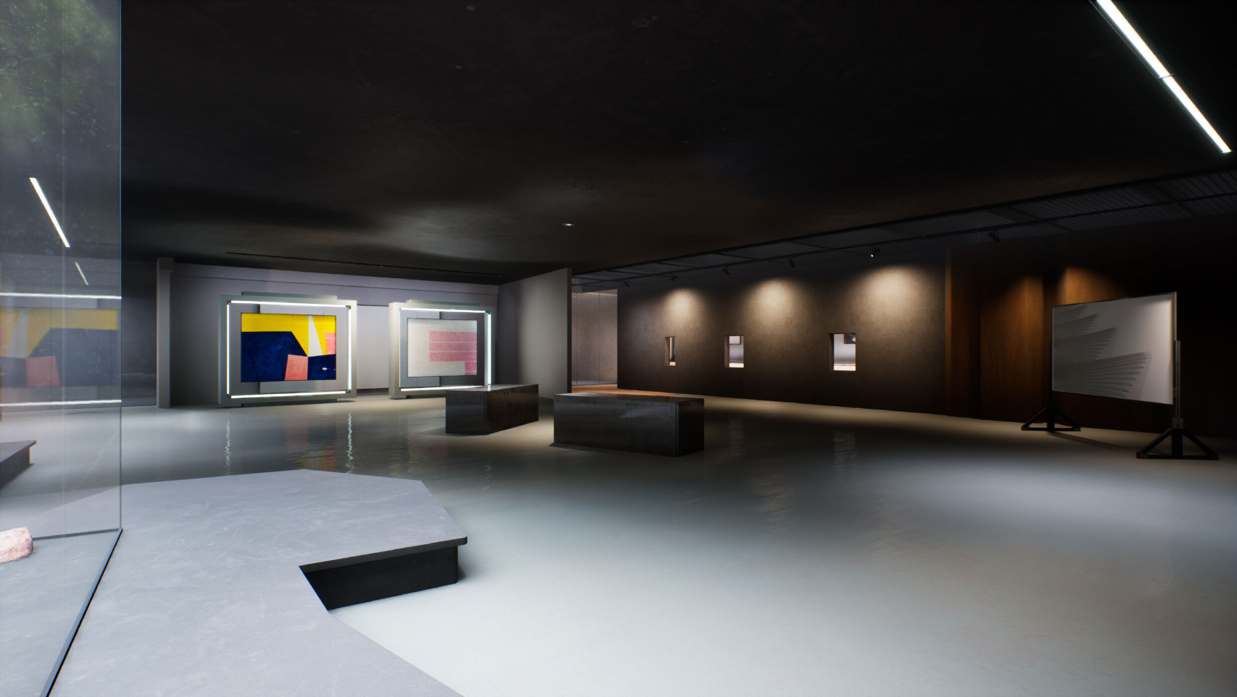 Twilight Courtyard Gallery Place 3D model_5